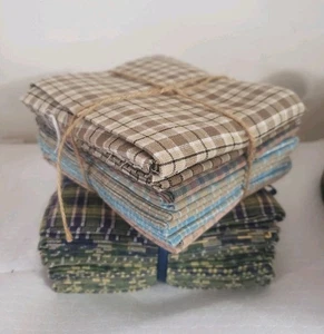 16 HOMESPUN FABRIC Fat Quarters FQ Quilt Craft Fabric Lot - Picture 1 of 3