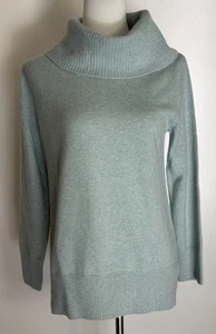 Jersey de punto para mujer C&A Pure Caschmere con cuello alto verde talla S - Imagen 1 de 4