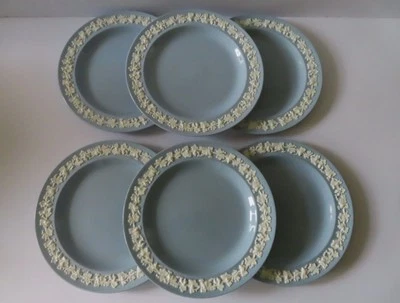 6 pratos de salada Wedgwood Queen's Ware creme em lavanda aro liso 8,25 - último conjunto - Imagem 1 de 4