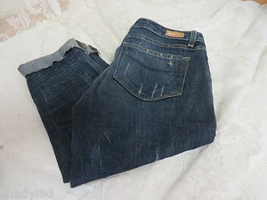 PAIGE PREMIUM DENIM SKYLINE Distress Cutoff Bermuda Length Shorts Size 25 - Picture 1 of 6