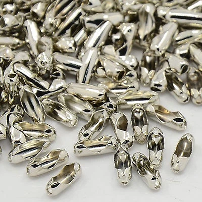 50 Kettenverbinder Kugelkette für 1.5mm - 2mm Verbinder Verschluss Schliesse * - Bild 1 von 3