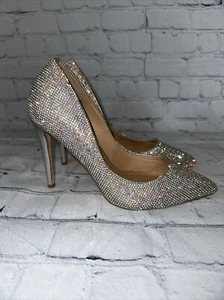 Steve Madden ALTISHA-R Embellished Rhinestone Pump Women's 7M Iridescent Pumps - Picture 1 of 8