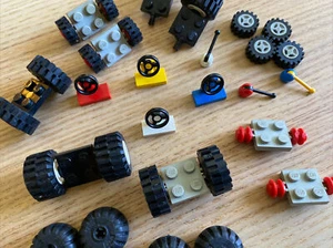 Vintage Lego Bulk Mixed Lot Wheels Steering Wheel LEGO Car Accessories A - Picture 1 of 7