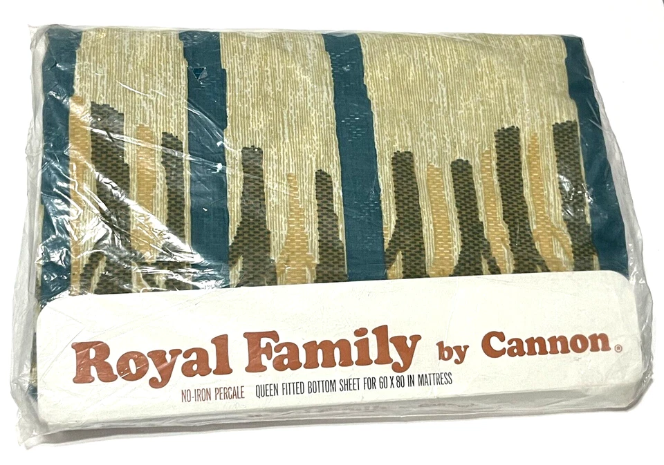 Sábana plana ajustable Cannon Royal Family de colección Timberline Surf verde Queen 60x80 NUEVA Foto 1 de 4