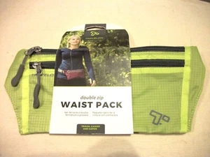 Travelon Taillenpackung mit doppeltem Reißverschluss in grün, NEU - Bild 1 von 3