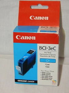 New Genuine Canon BCl-3eC Cyan Printer Ink Cartridge New Unused In Original Box - Picture 1 of 4