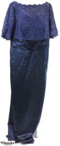 NWT JJ’s House Women’s Wedding Nawy Lace top Mob Dress Long Flowy Skirt Plus 20W - Picture 1 of 7