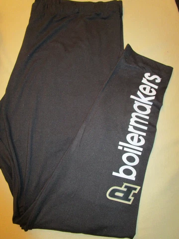 NWT 4HER BLACK LEGGINGS YOGA PANTS RUNNING WORKOUT PURDUE BOILERMAKERS  2XL ** Cover