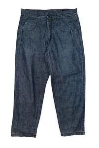 Guess USA Bootcut Jeans Mens 36X31 Blue Denim Baggy Medium Wash Logo Y2K VTG - Picture 1 of 5