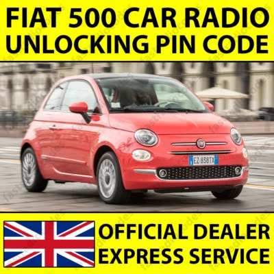 ✅FIAT 500 RADIO NAVIGATION UNLOCKING PIN CODE FOR ALL MODELS FAST & RELIABLE✅ - Image 1 of 4