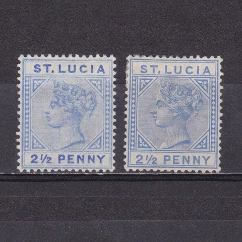 ST. LUCIA 1883-91, SG# 33,46, CV £88, MH Cover