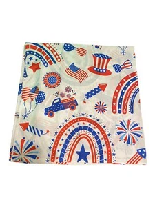 4th Of July Washable Shower Curtain 72X72 12 Hooks America USA Flag Ships Free - Picture 1 of 3