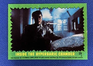 1979 Topps Incredible Hulk Card # 25 Inside the Hyperbaric Chamber - Picture 1 of 2