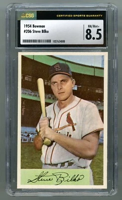 1954 Bowman #206 Steve Bilko CSG 8.5 NM/MINT+ #1027634008 - Image 1 of 2