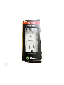 Brand New Hubbell GF15WZ White 15-Amp Decorator Outlet GFCI - Picture 1 of 4