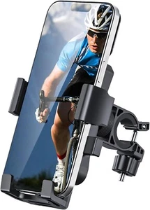 Bike Phone Holder,Bike Phone Mount, Secure Bicycle Handlebar Phone Mount, Phone - Picture 1 of 6