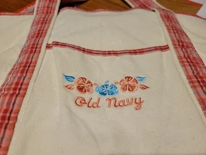 VINTAGE große Sommer Old Navy Canvas Tragetasche mit Taschen Beach Party Time! - Bild 1 von 3