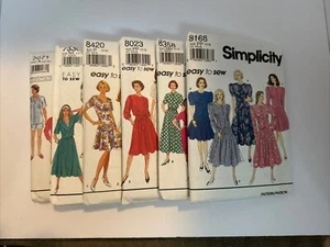 Vtg Lot of 6 Simplicity Sewing Patterns - Picture 1 of 7