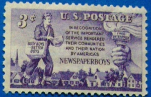 US 3¢ stamp SC #1015 Newspaper boys MNH 1952 - Picture 1 of 1