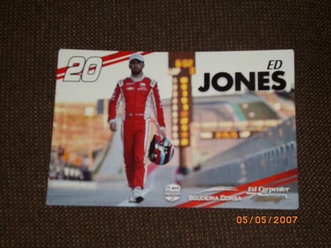 2019 ED JONES #20 "ED CARPENTER RACING" NTT INDY CAR POSTCARD Cover