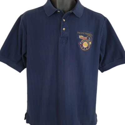 Vintage Pacific Princess Cruise Polo Shirt Mens Size Medium 90s Mediterranean - Image 1 of 4