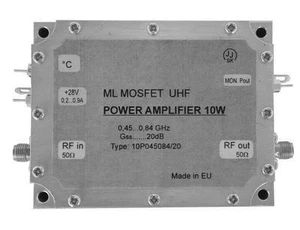 UHF power amplifier, UHF TV power amplifier 10W/20dB, 470-800MHz power amplifier - Picture 1 of 2