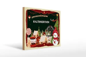 Holzschild Weihnachten Grüße aus KALTENKIRCHEN Geschenk Deko  40x30 cm - Bild 1 von 5