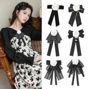 Broche de lazo con camelia lazo broche arco broche prendedores para mujer - Imagen 1 de 22