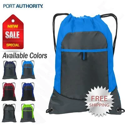 Port Authority 口袋 Cinch 包 抽绳 运动 健身包 BG611 — 第 1/2 张图片