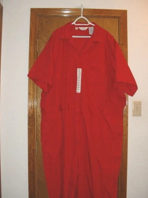 Men's Walls Master Made Red Short Sleeve Coveralls 60R NEW - Image 1 of 2