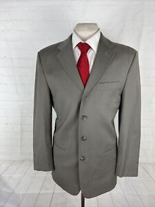 Pierre Cardin Men's Grey Striped Wool Suit 38R 31X29 $415