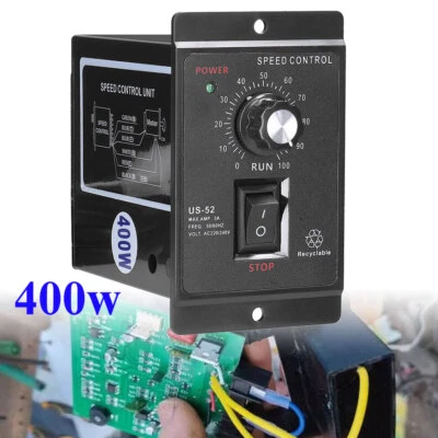 AC 220V/240V 400W 50Hz/60Hz Motor Speed Controller Pinpoint Regulator Speed - Image 1 of 4