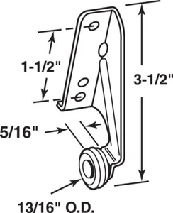 Conjunto de rodillos de oruga de cajón para zurdos de acero Prime-Line 221153 5/16 x 13/16 pulgadas - Imagen 1 de 1