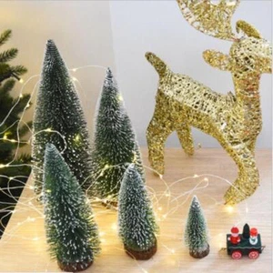 Mini Christmas Cedar Tree Ornaments Pine Tree Xmas Home Desktop Gift Home Decor - Picture 1 of 17