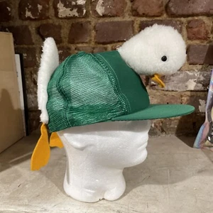 Duck Hat 3D SnapBack Trucker Mesh Green Vintage Oregon Ducks? HTF Made In Taiwan - Picture 1 of 8