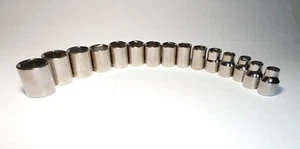 Craftsman NOS 3/8" Drive 15 PC 6 PT Juego de enchufes métricos Hecho en EE. UU. Envío gratuito - Imagen 1 de 5