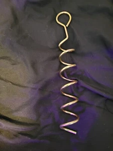 Lot of 2 Spiral Ground Anchors Twist Tent Stakes pet Tie-out 11" long metal - Picture 1 of 4