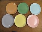 British Anchor England Sideplates Pastel Colours and Silver Trim Set of 6