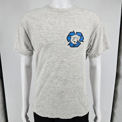 Винтажная футболка 1990-х Hanes Beefy-T Dolphin Recycle Surf графическая сделано в США (L) - Изображение 1 из 4