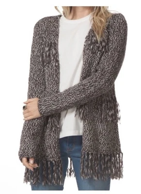 Rip Curl Womens Cardigan Sweater Chunky Knit Gray Boho Festival Surf Small NEW - Image 1 of 4