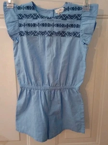 Girls Vineyard Vines Blue Romper size 6 Nwt Super Cute Embroidery On Front - Picture 1 of 6