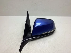 BMW 1 SERIES F20 5 DOORS N/S LEFT PASSENGER WING MIRROR  6 PIN GLOSS BLUE B45 - Picture 1 of 8