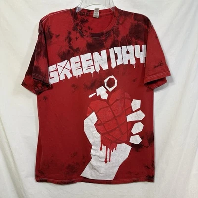 Green Day American Idiot Tie Day Graphic Print T-Shirt Large Tee Punk Alt Rock L - Image 1 of 4