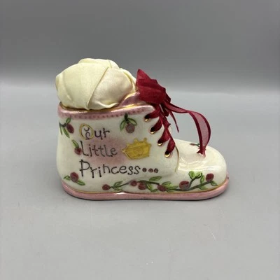 Baby Steps Porcelain Shoe Wind Up Music Little Princess Musical 2003 - Image 1 of 4
