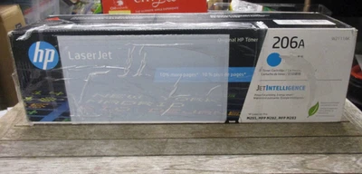 Toner HP 206A Cyan LaserJet W2110A caixa aberta - Imagem 1 de 3
