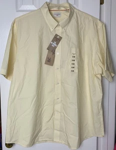 Dockers Herren No Wrinkle Button Down Kurzarm Hemd Gelb XXL 2XL Neu - Bild 1 von 12
