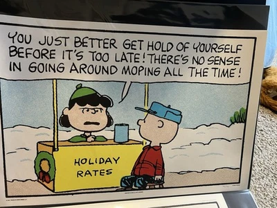 Mondo Shop Peanuts Christmas Poster Print Charles Schulz 86/120 - Image 1 of 2