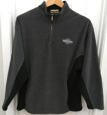 Chaqueta polar North End para hombre XL/TG gris negra 1/4 cremallera bolsillos ocultos logotipo cálido Foto 1 de 4