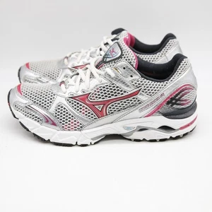 Women's Mizuno Wave Rider 14 Shoes Running Pink/Silver Size 8.5 W - Picture 1 of 10