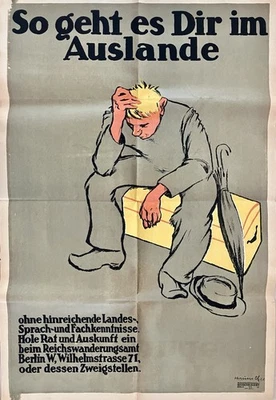 1919 "So geht es Dir im Auslande" Plakatkunstanstalt Dinse&Eckert Berlin No 417 - Bild 1 von 4